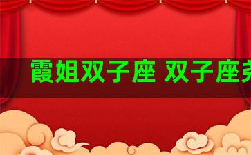 霞姐双子座 双子座尧尧